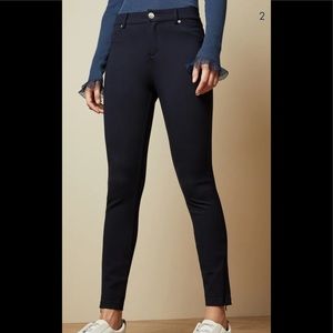 Ted Baker Skinny Zip cuff point leggings, black, size 2.